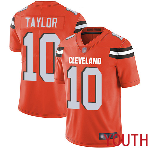 Cleveland Browns Taywan Taylor Youth Orange Limited Jersey 10 NFL Football Alternate Vapor Untouchable